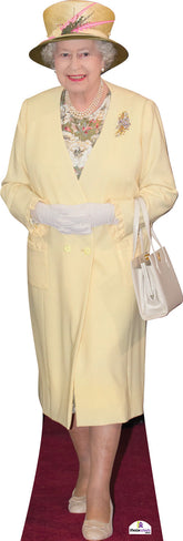 Queen Elizabeth II In Yellow N155 Celebrity Cutout